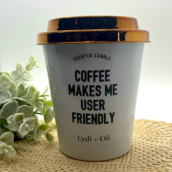 lydi & oli Other - Lydi + Oli Coffee Scented Candle with Gold Lid